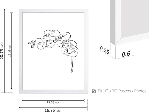 Miniatura 399 de Poster Master Póster de peonías – Estampado de flores retro – Ilustración floral – Ilustración en blanco y negro – Diseño de línea y abstracto –