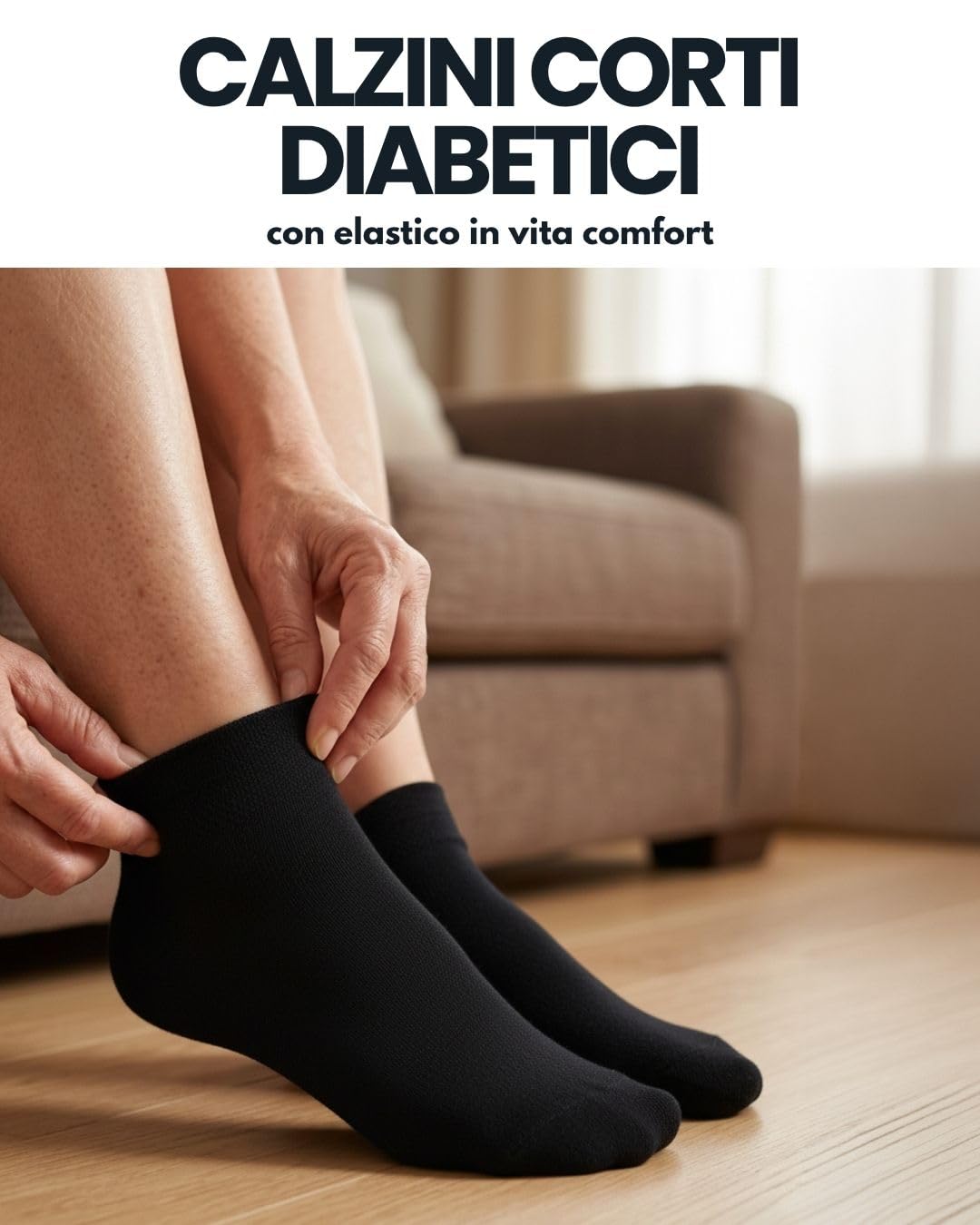 sockenkauf24 10 paia di calzini da ginnastica per diabetici, per uomo e donna, senza elastico e senza cuciture, per sneaker, per diabetici, con fascia confortevole, senza gomma