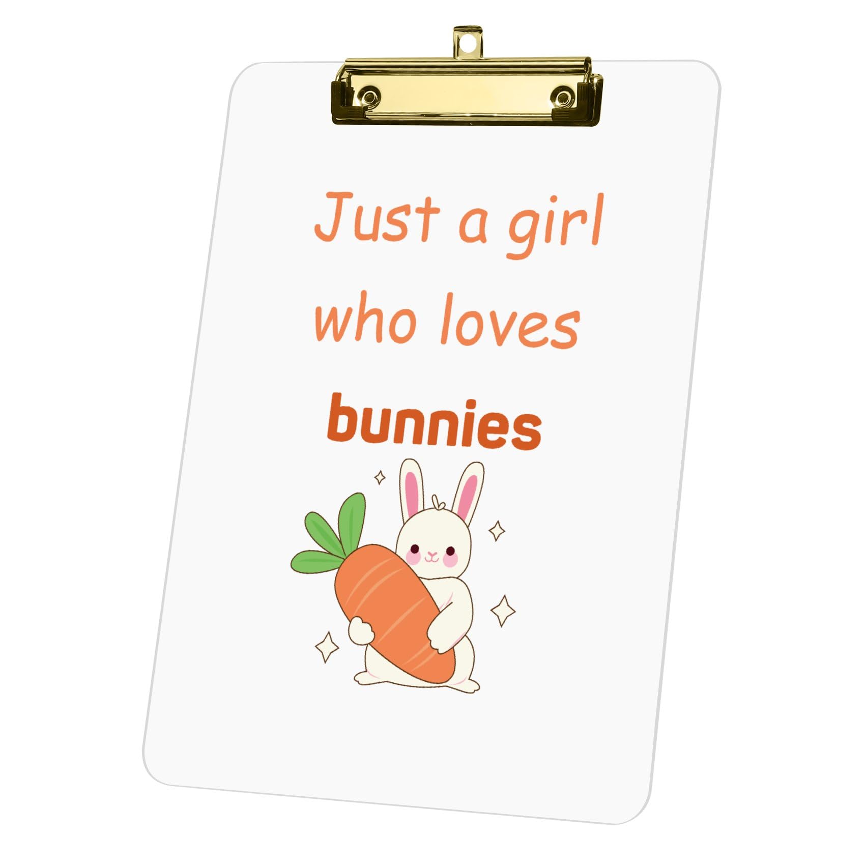 Rabbit Gifts for Rabbit Lovers Acrylic Clipboard Bunny Gifts for Women Teenager Gift Ideas Girl Animal Lovers Presents Home Decoration Best Friend Girlfriend Gift Women Presents A4 Letter Size — image 1