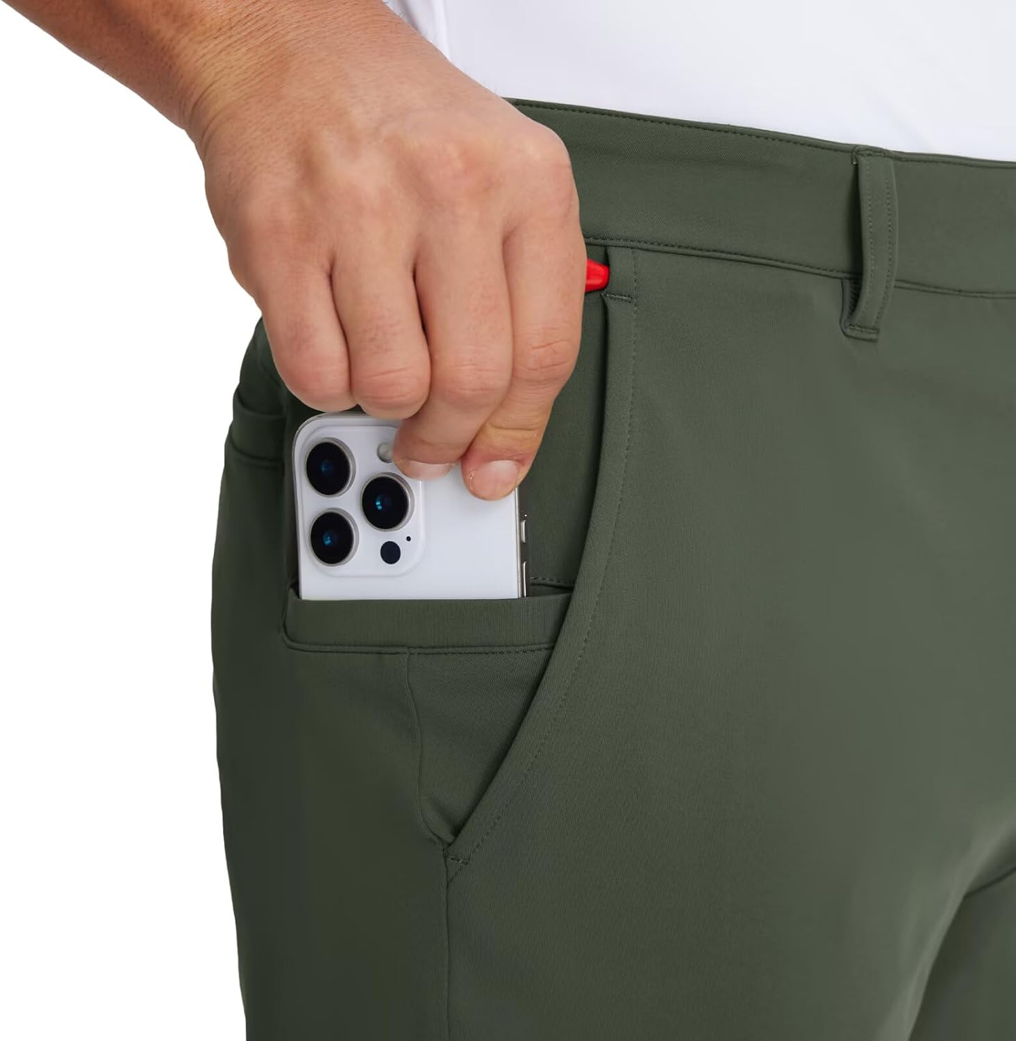 M MAELREG Golf Mens Stretch Pants with Pockets - 30"/32"/34" Quick Dry Lightweight Casual Comfy Work Mens Dress Pants