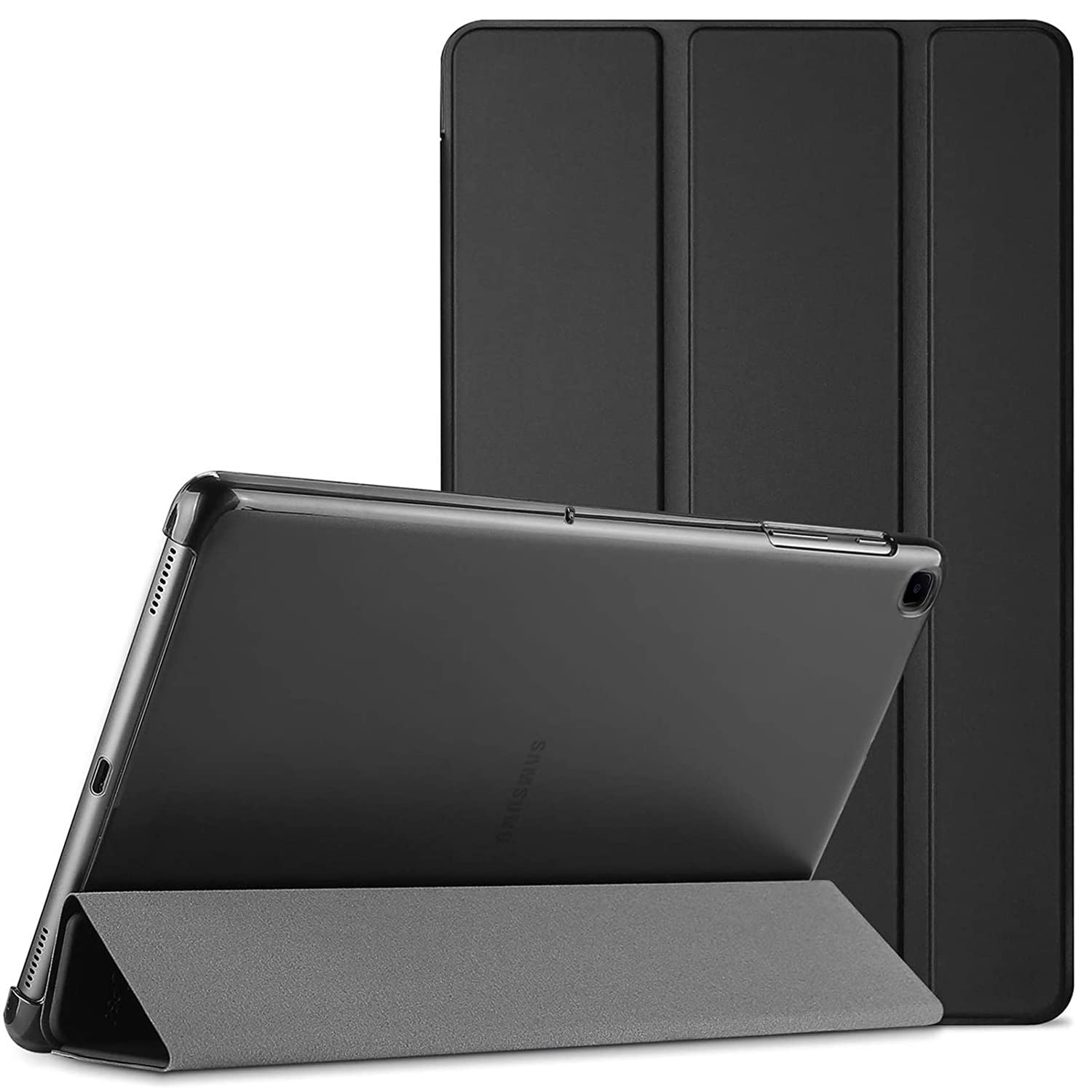 SwooK Case Compatible with Galaxy Tab A7,Stand Cover with Translucent Frosted PC Back Shell Fit Samsung Galaxy Tab A7 10.4 Inch SM-T500/T505 (A7 10.4 inch, Black)-image-43