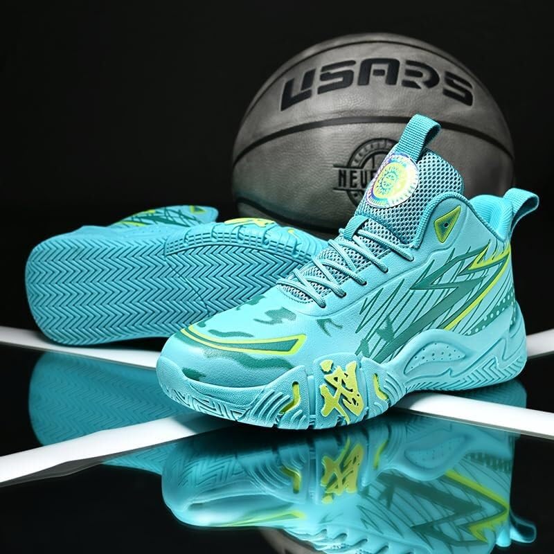 Zapatillas de Baloncesto Alto Unisex Acolchadas, Entrenamiento Casual