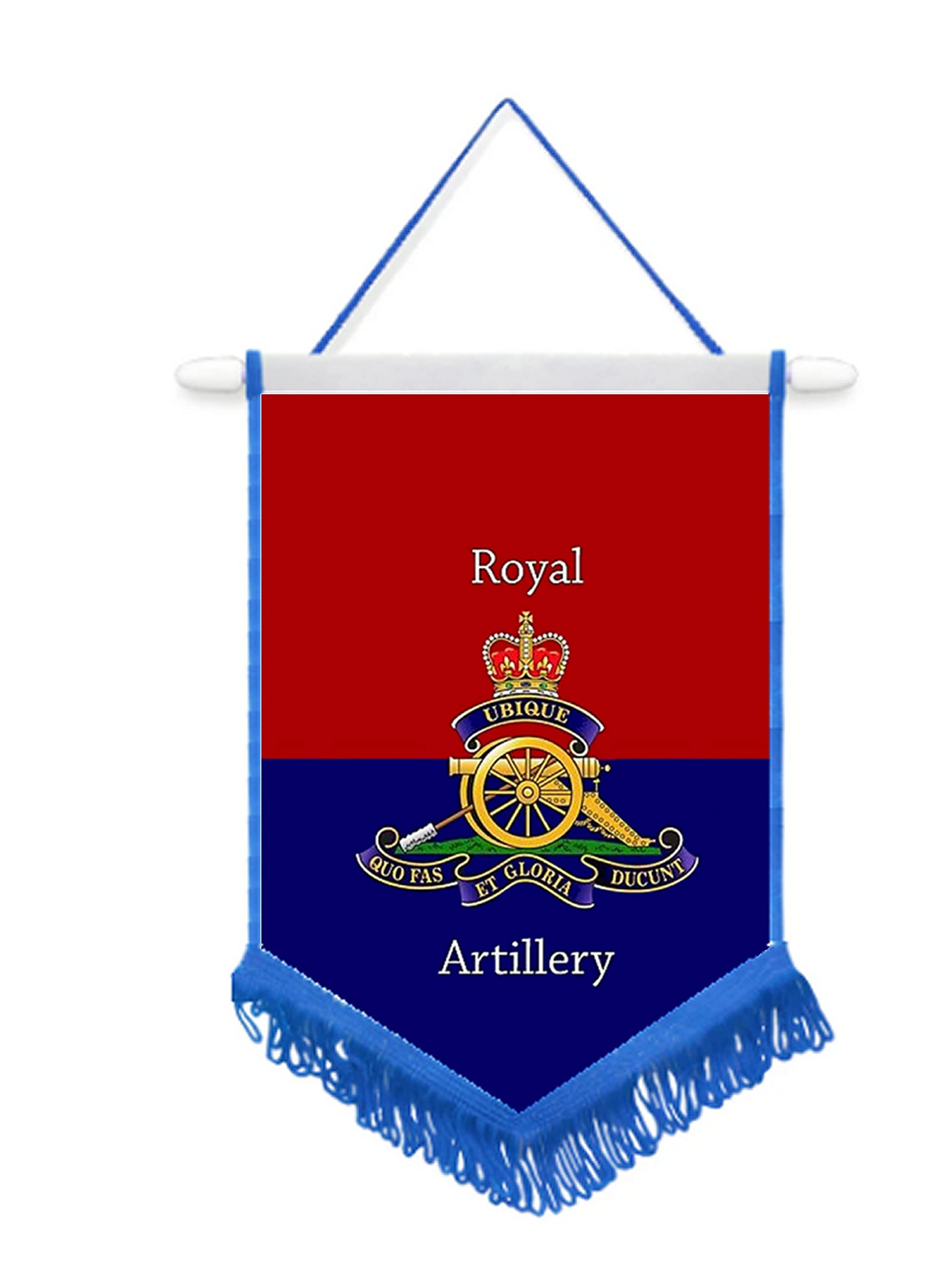 Royal Artillery Military Car/Wall Pennant With Blue Border Great Souvenir