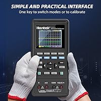 Vista 4 de Hantek Osciloscopio de mano 3 en 1, osciloscopio digital automático de 40 MHz 2 canales, multímetro, generador de forma de onda con pantalla LCD a