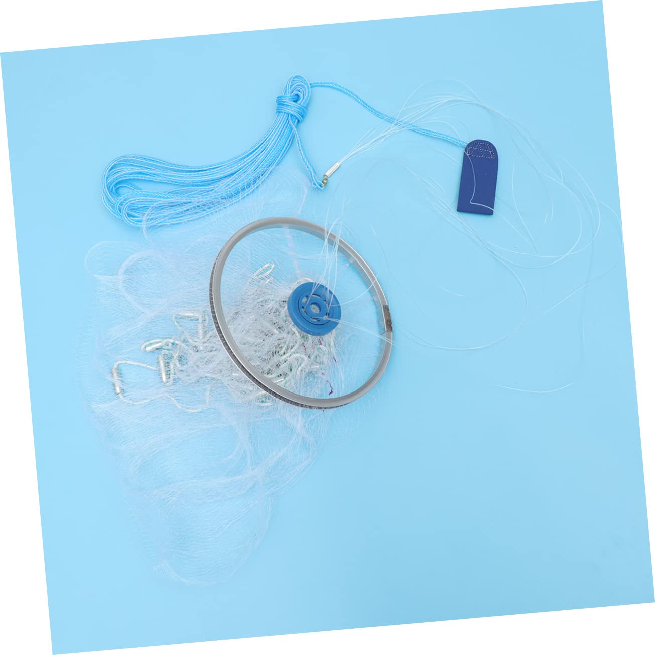 Lot de 2 épuisettes de pêche Pliables en Maille Blanche (Blanc x 2 pièces, Taille 4 x 2 pièces)
