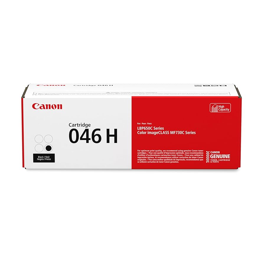 Canon トナー 046H Amazon.com: Canon Genuine 046 Black Toner Cartridge High