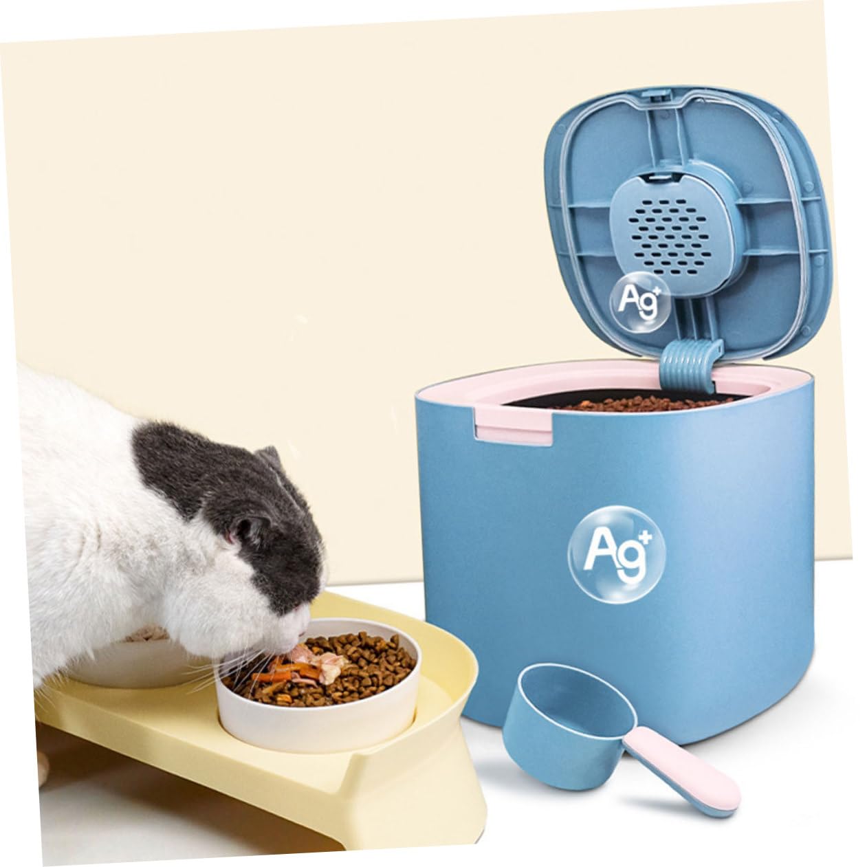 Contenedor De Almacenamiento De Alimentos Para De Recipiente Sellado Prueba De Para y Gatos Para y Diseño Elegante Color