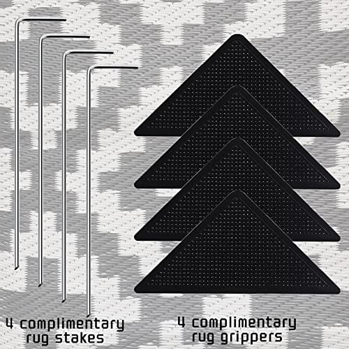 Outdoor Rugs For Patio 5X8Ft, Reversible Plastic Straw Rv Camping Mats, Waterproof Outside Area Rug Stain & Uv Resistant Portable Rug For Backyard, Picnic, Balcony, Beach, Patio Deck Rugs For Camper #TOP5
