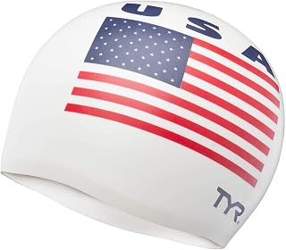 TYR USA Silicone Swim Cap - Durable, Long-Lasting for Racing & Training Swimmers