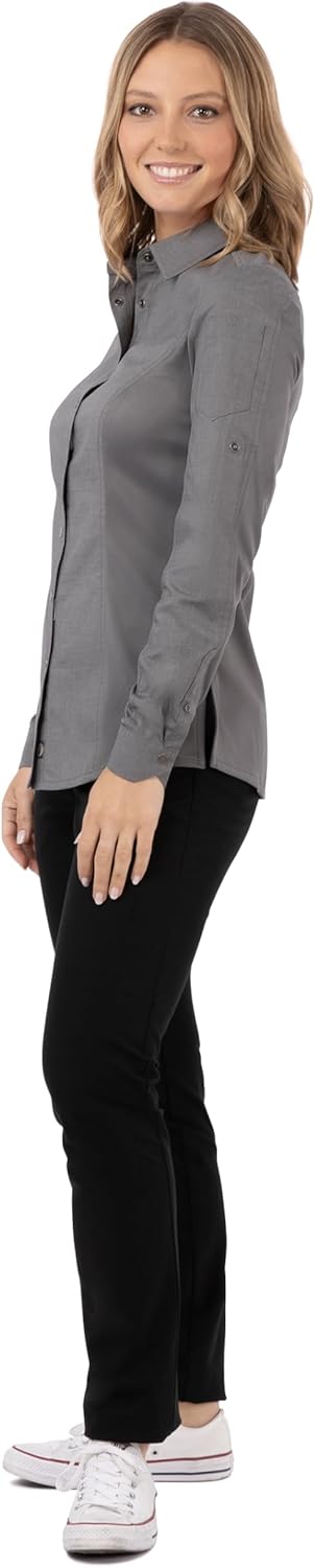 Chef Works Womens Seville Shirt with Mesh Panels - Image 3