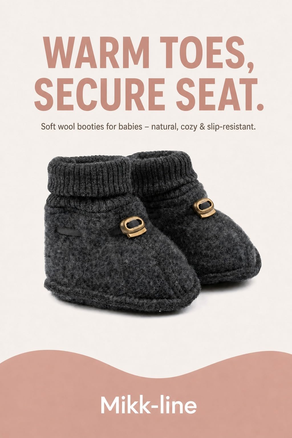Mikk-line Calcetines de bebé de lana - Anthracite Melange