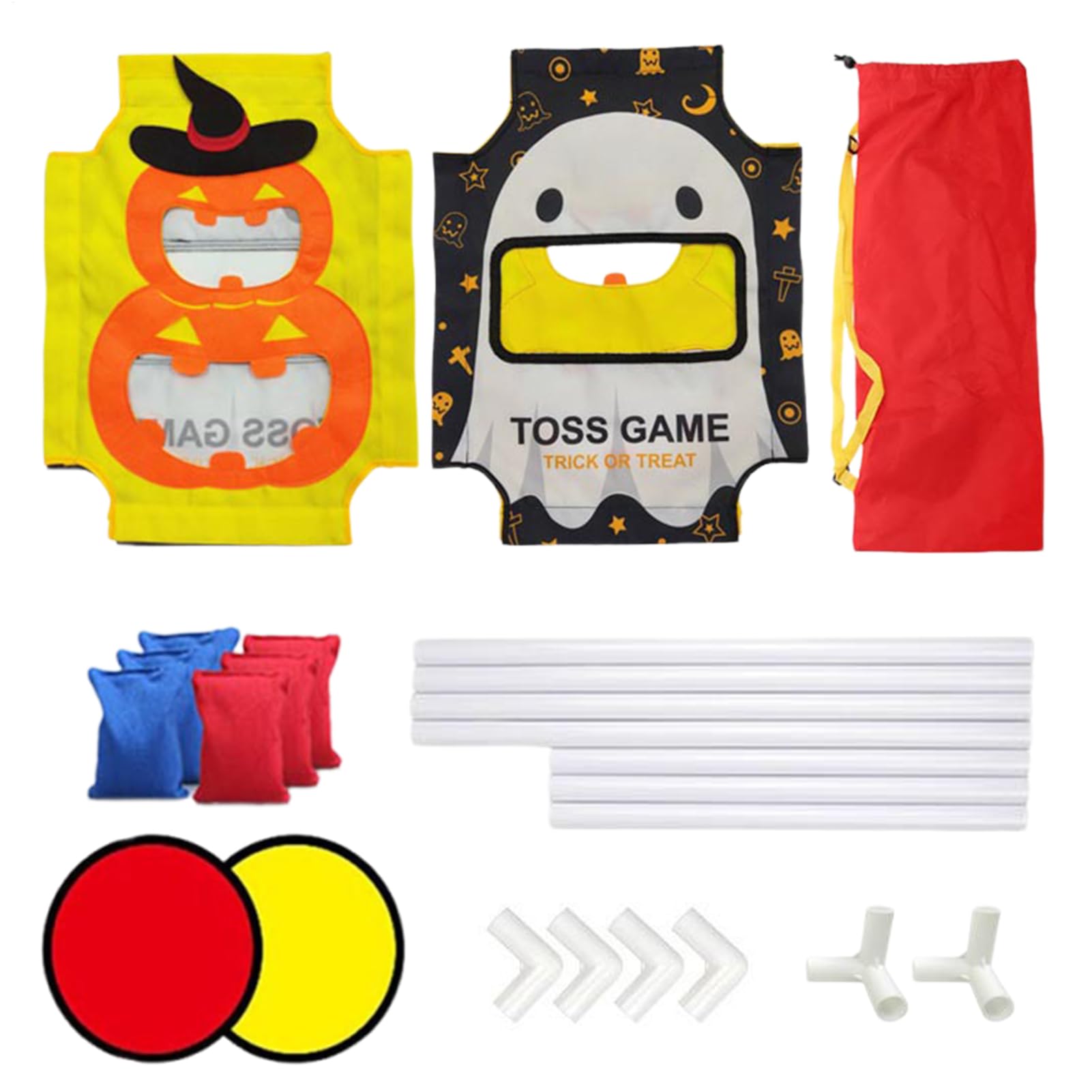 Rzut Woreczkami Zabawne Dyniowe Przenośne Bajkowe Zabawki Sensoryczne | Halloweenowy Corn Hole Zabawki Plenerowe Dziecięce dla Dzieci i Rodziny do Zabawy w Domu na Zewnątrz w Ogrodzie na Podwórku