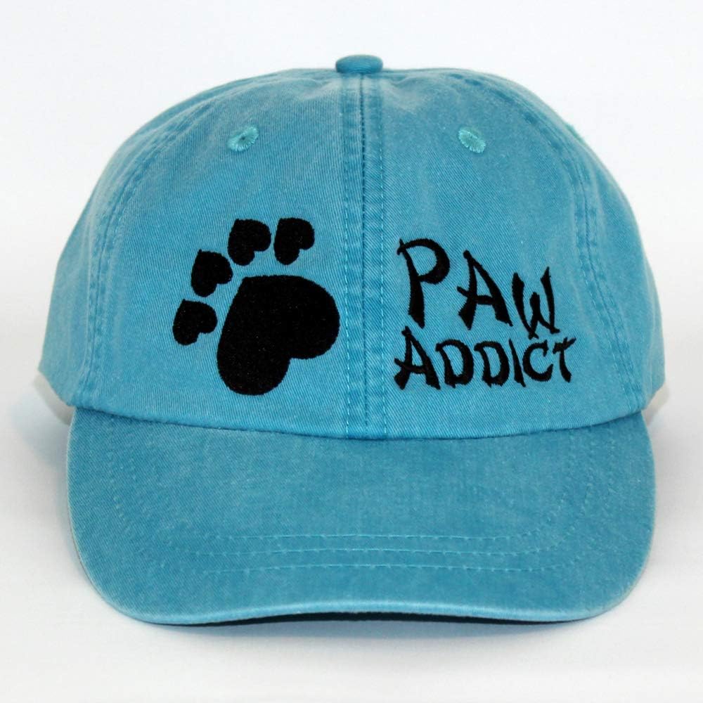 PawAddict Unique Custom Embroidered 5-Heart Paw - Unisex Vintage Washed Baseball Cap | Military Cap - Image 2