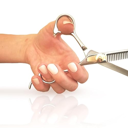 Miniatura 8 de Professional Barber Hair Cutting juego de tijeras de 6.5 pulgadas. 1 tijera de pelo de borde recto, 1 tijera para entresacar, más regalo de funda de