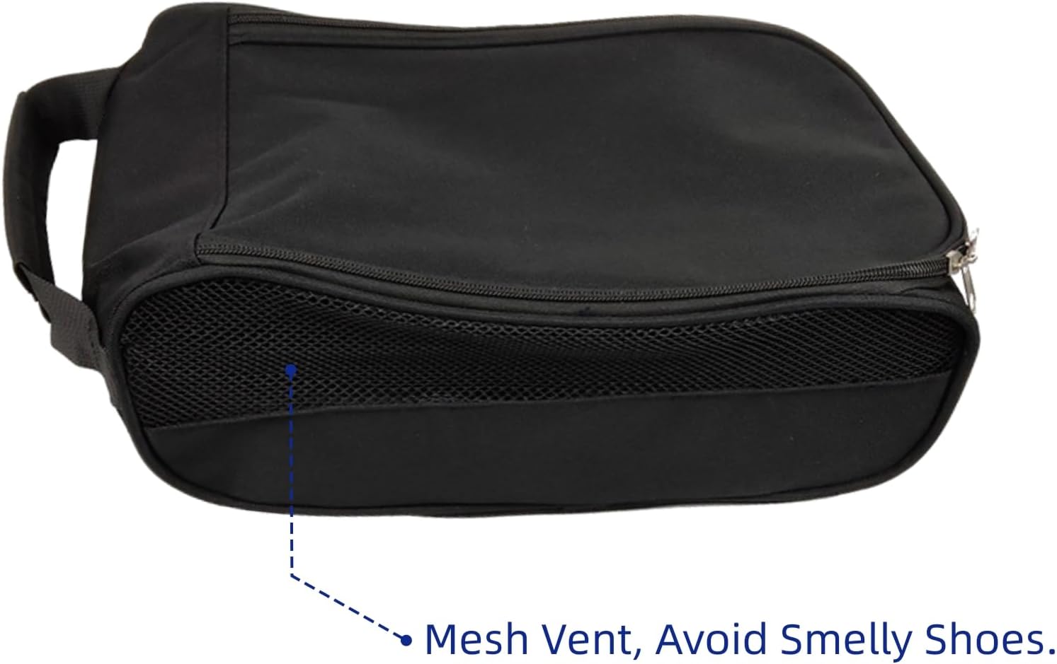 Outdoor Golf Shoe Bag for Travel, Waterproof & Breathable Zippered Sports Golf Shoe Carrier Bags for Men Women (Blue) image 4