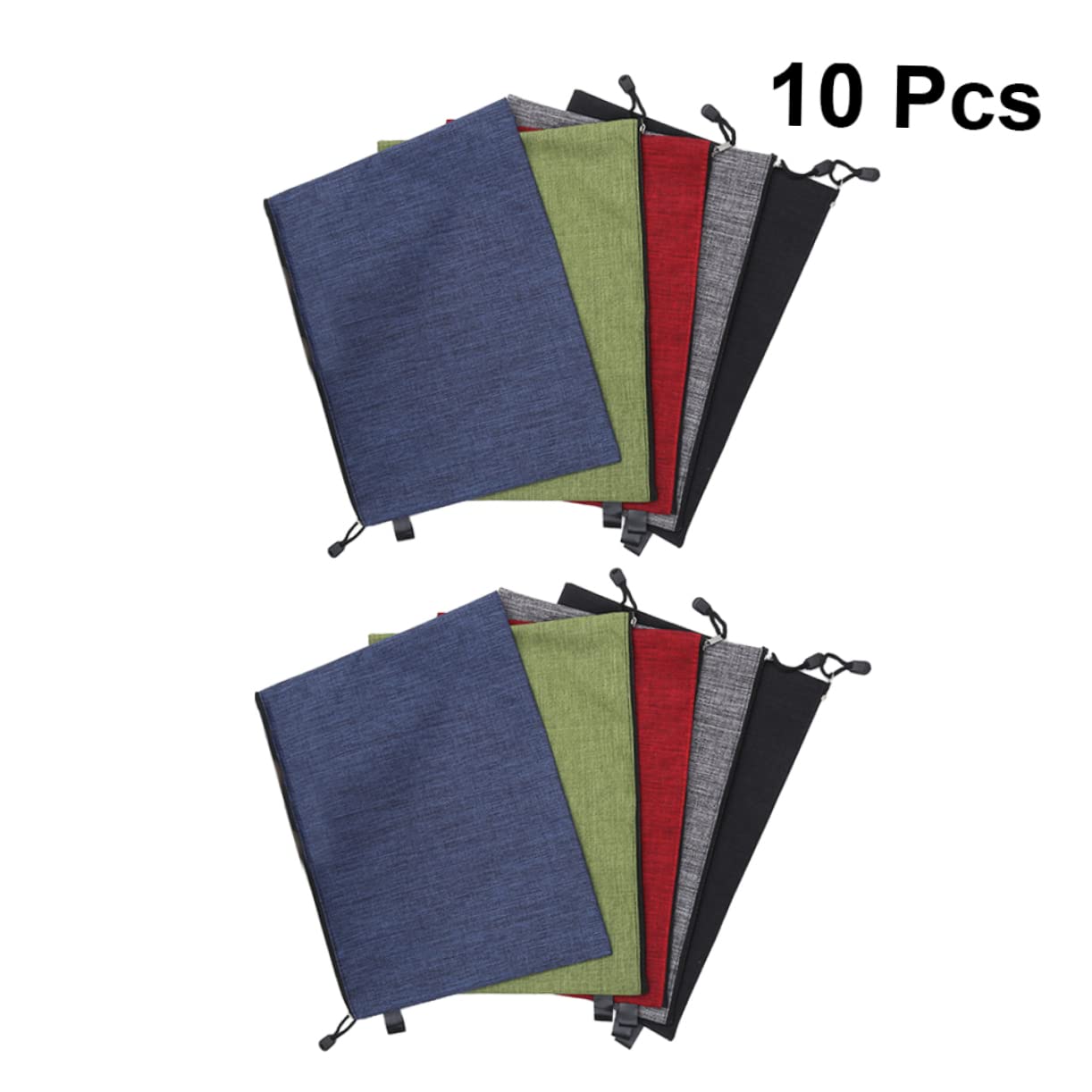 SHINEOFI Lot De 10 Trousses De Papeterie Oxford À Fermeture Éclair Pour Lécole Et Le Bureau