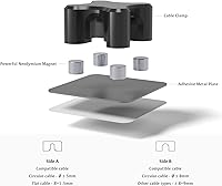 Vista 4 de Organizador de cables magnético – Sujetador de cables multifuncional de escritorio y clip de gestión de cables para el hogar y la oficina