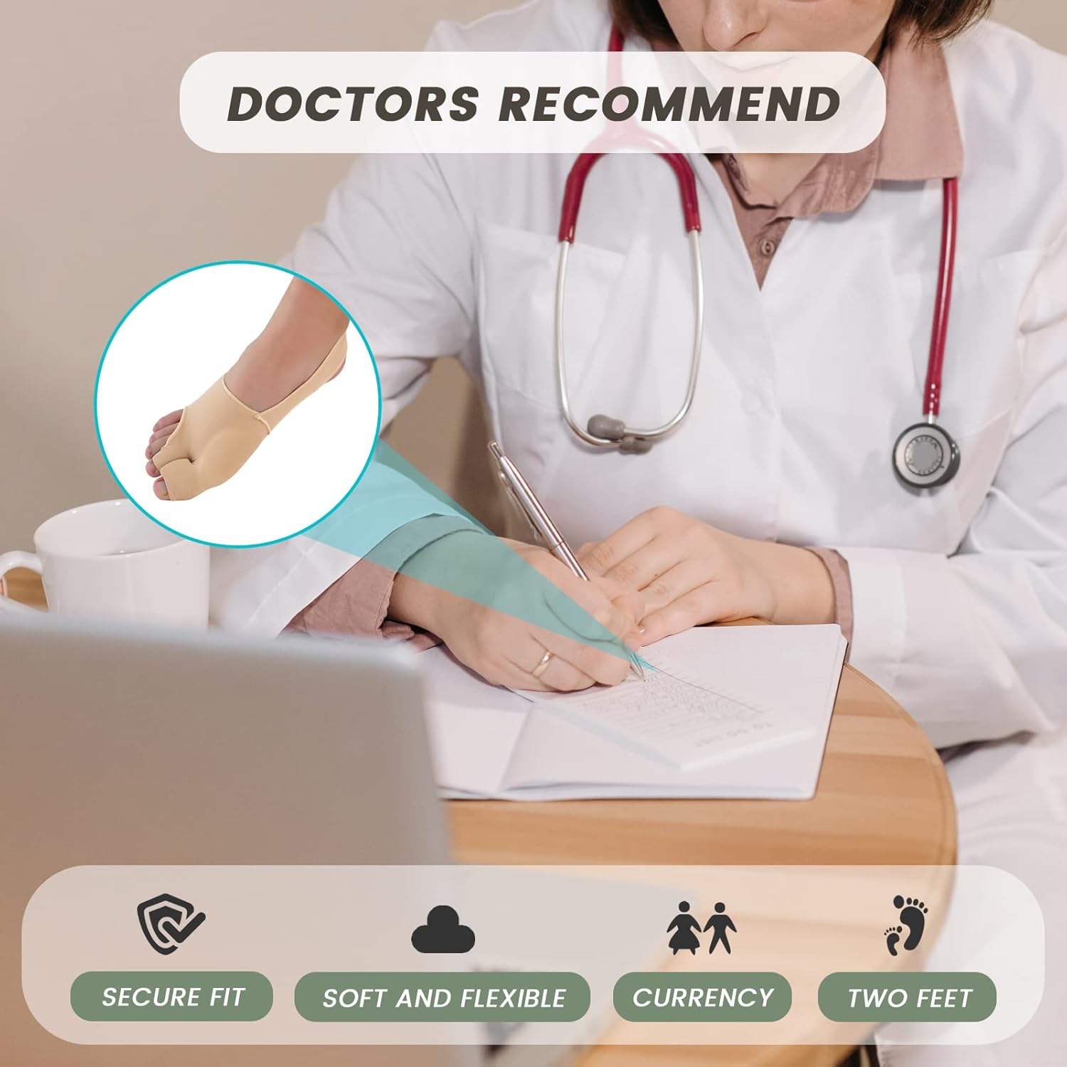 Huninpr Bunion Corrector & Bunion Relief Protector Sleeves Kit-3 Pack Set,Non-Surgical Hallux Valgus Correction, Big Toe Separator Pain Relief, Big Toe Straightener Pain Relief(Beige) : Everything Else