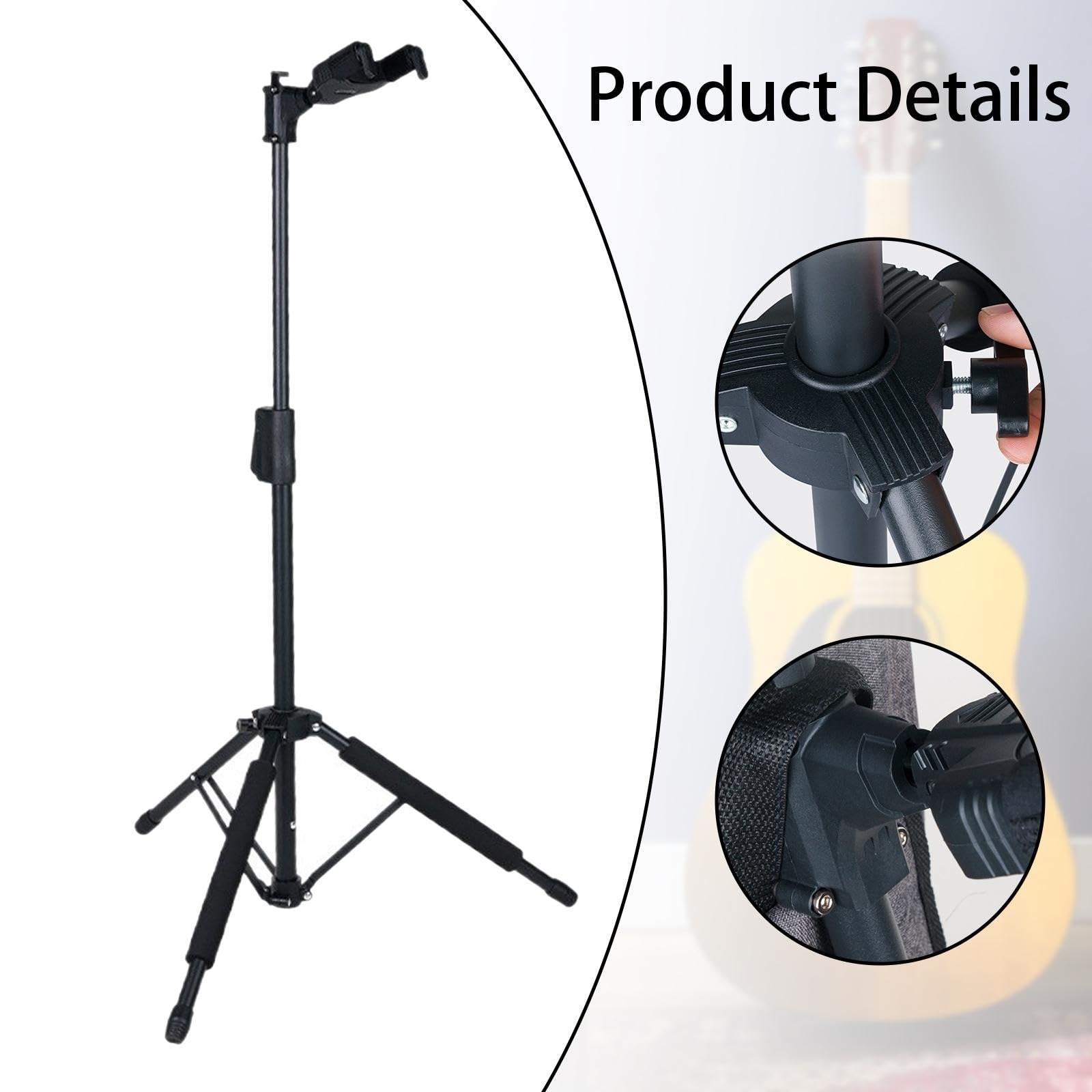 Harilla Soporte para Guitarra, Soporte para Guitarra Acústica, Guitarras Colgantes, Soporte de Suelo, Soporte para Instrumentos para Y Bajistas, Re