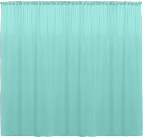 Miniatura 26 de New Creations Fabric & Foam Inc, 2 paneles de cortina de poliéster sin costuras de 5 pies de ancho, color negro, 2 paneles de 5 pies de ancho x 15