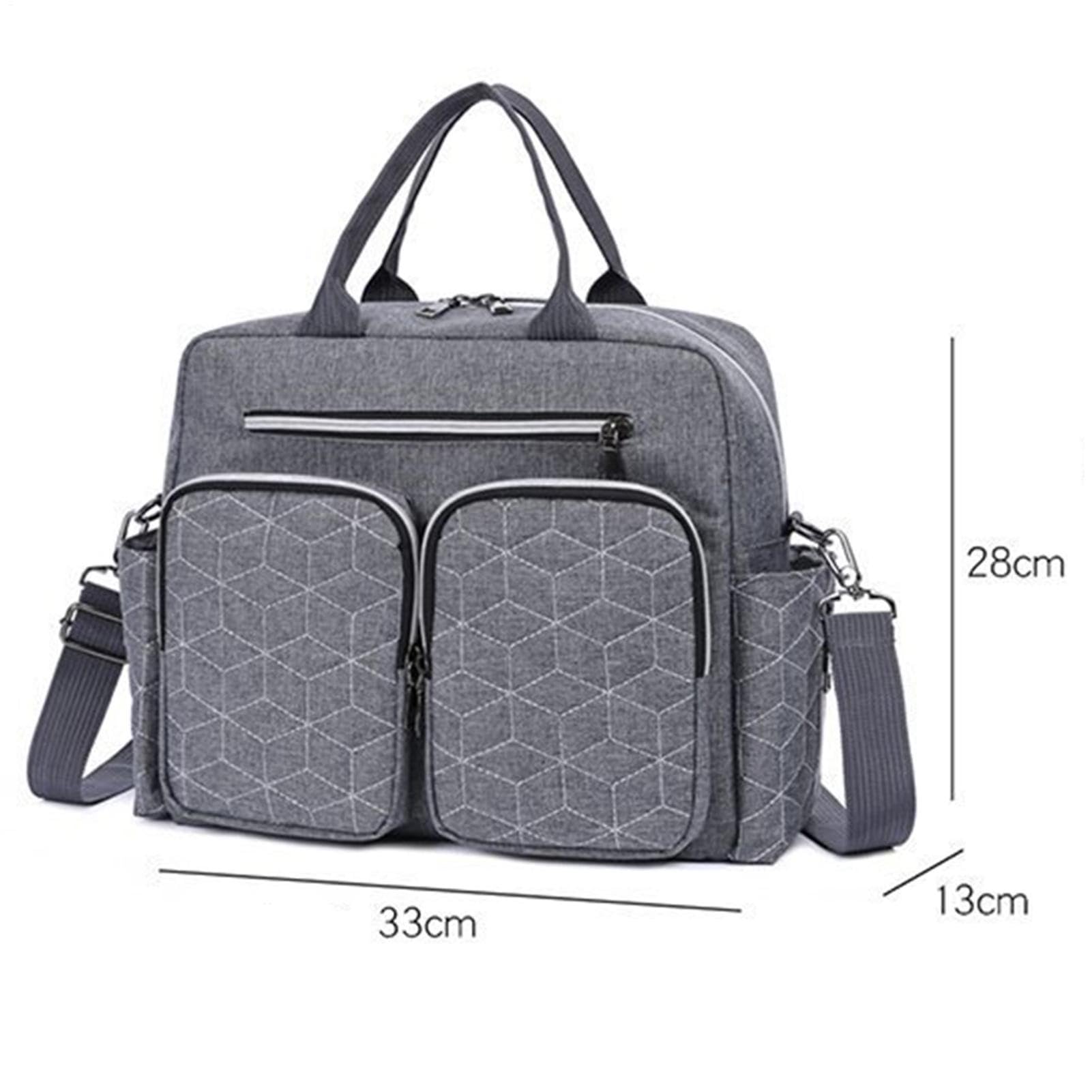 Générique Borsa per pannolini per bambini, borsa per pannolini per bambini, borsa per pannolini con stazione per pannolini per bambini, facile da pulire, per maternità a pannolini di grande capacità