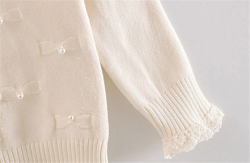 Drasawee Kids Baby Girls Pullover Cable Knitted Sweater Jumper 1-3 Years Beige S