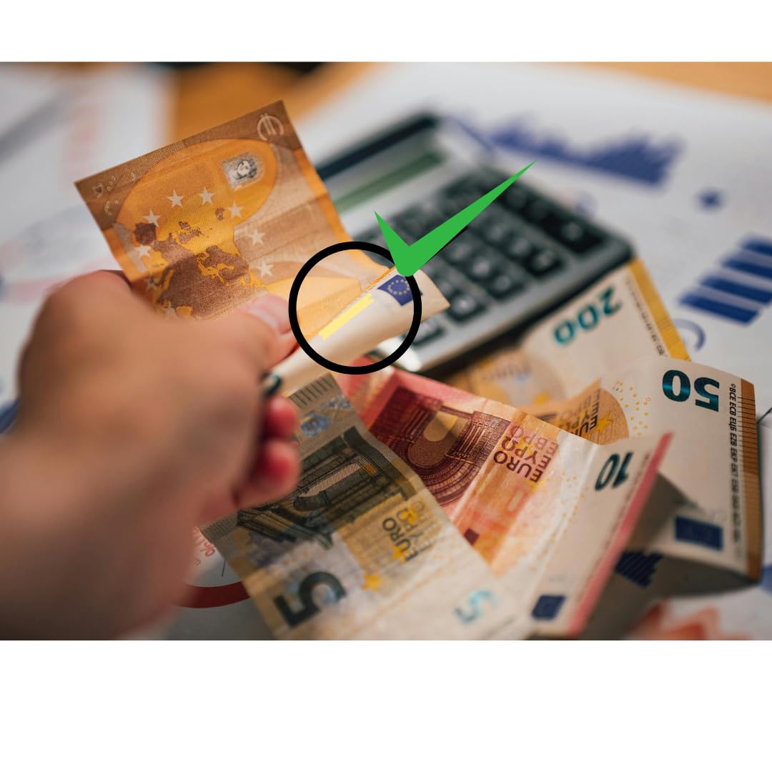 Générique stylo faux billets euros 2025 - Pack de 3 | Détection Immédiate faux billet banque Commerçant, Café, Restaurant | Euro Dollar