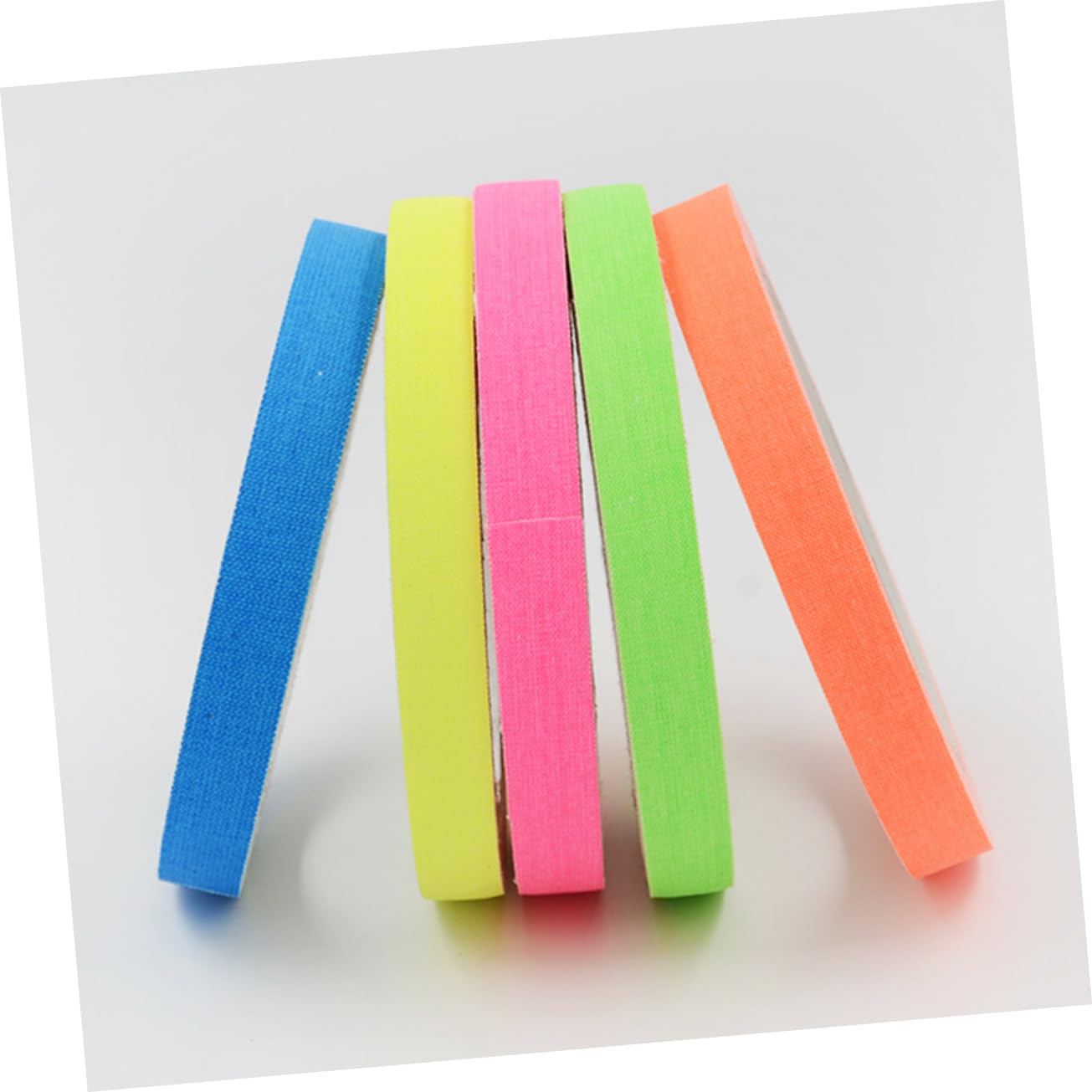 5 Pack Fluorescent Cloth Tape, Glow in Dark Neon Party Decoration