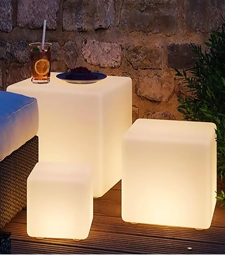 LEDキューブチェア　防水・装飾・電飾椅子Curacion　フラッシュキューブ Amazon.co.jp : LEDキューブチェアライト、防水RGBカラー