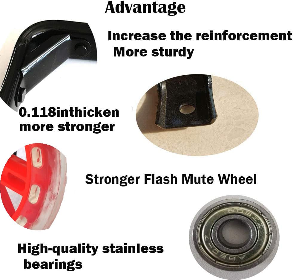 Image of Mehome Bicycle Training Wheels Bike Heavy Duty Rear with Stabilizers for Kids Bikes of 12 14 16 18 20 Inch (red)