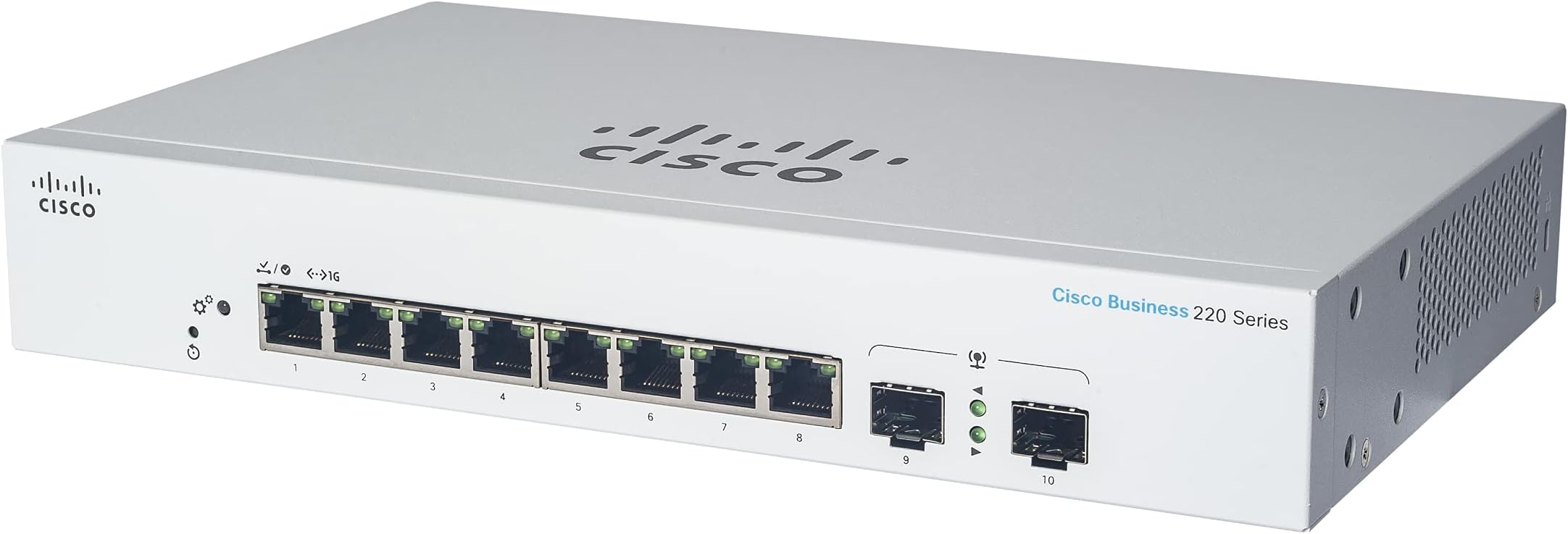 Cisco Business CBS220-8P-E-2G Smart Switch | 8 Port GE | PoE | 2x1G SFP | 3-Year Limited Hardware Warranty (CBS220-8P-E-2G-UK)