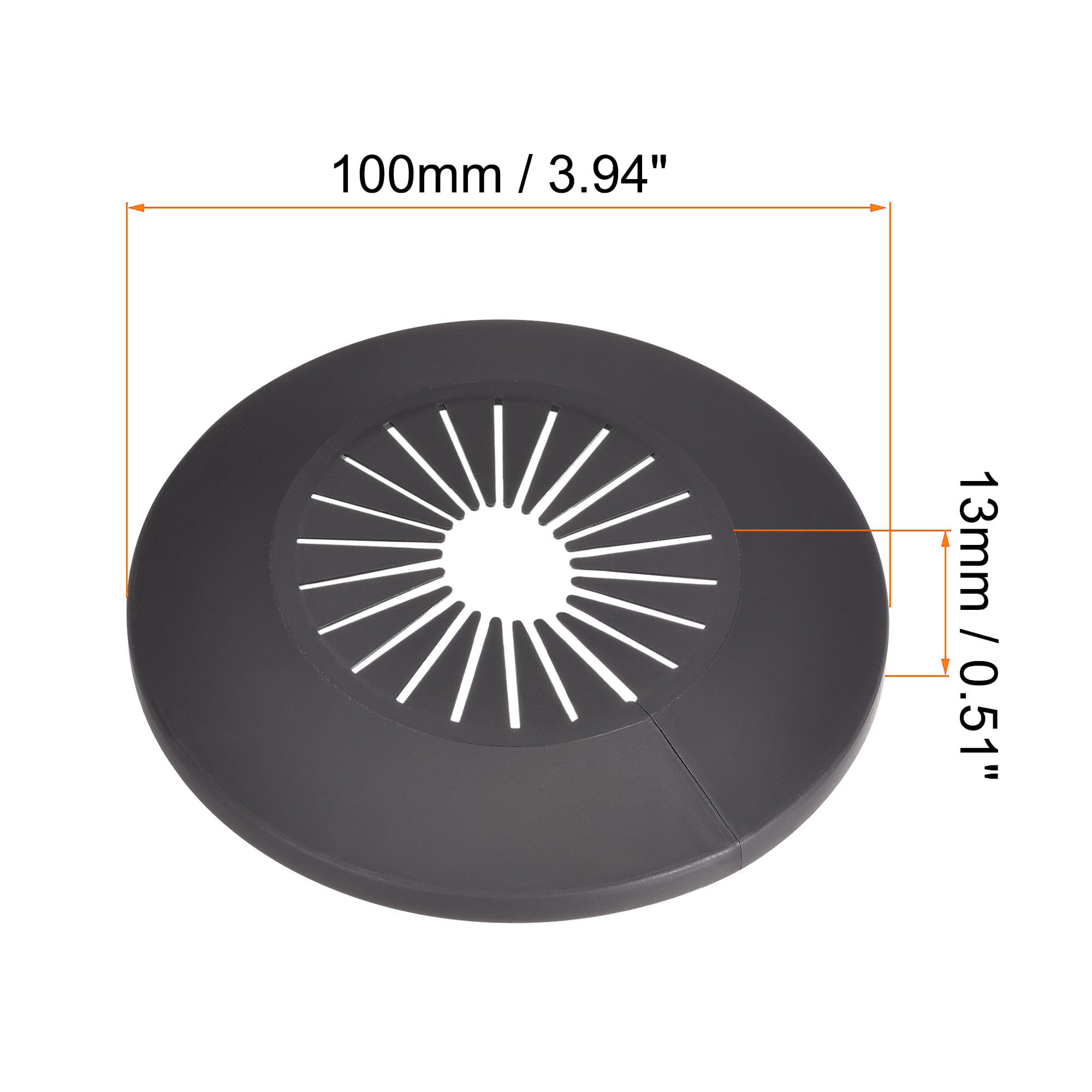 TOP-VIGOR 8pcs 30mm-50mm Pipe Cover Decoration, PP Plastic Escutcheon Pipe Collar for Water Pipe Drain Line - Image 2