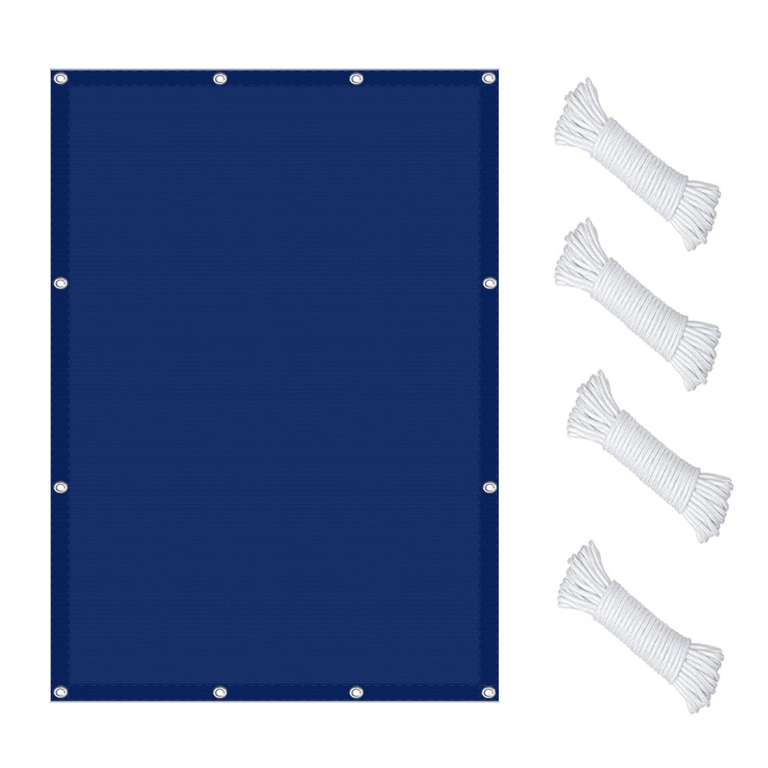 Filet d'ombrage de pergola et jardin bleu pour rafraîchir l'été