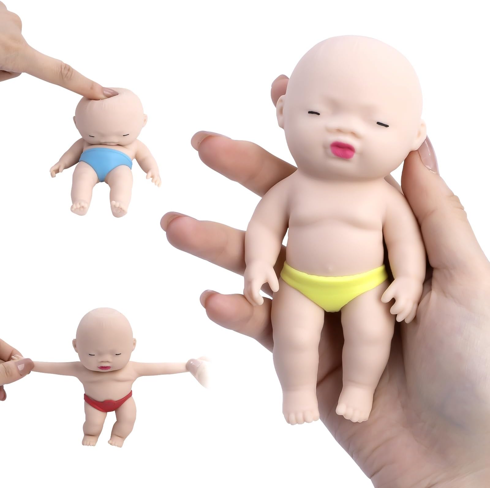 アグリーベイビーズ スクイーズ 赤ちゃん 可愛い 玩具 ストレス解消 発散 人形 おもちゃ 子供 グッズ マインドリリース 握るとぐにゃ プレゼント 子供 大人兼用 黄色