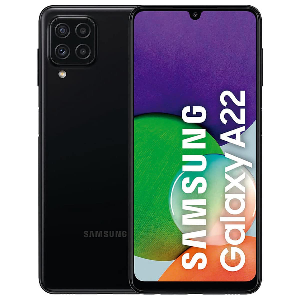 SAMSUNG Teléfono Inteligente Galaxy A22 sin Contrato 6.4 Pulgadas 64 GB Teléfono móvil Android Móvil Negro