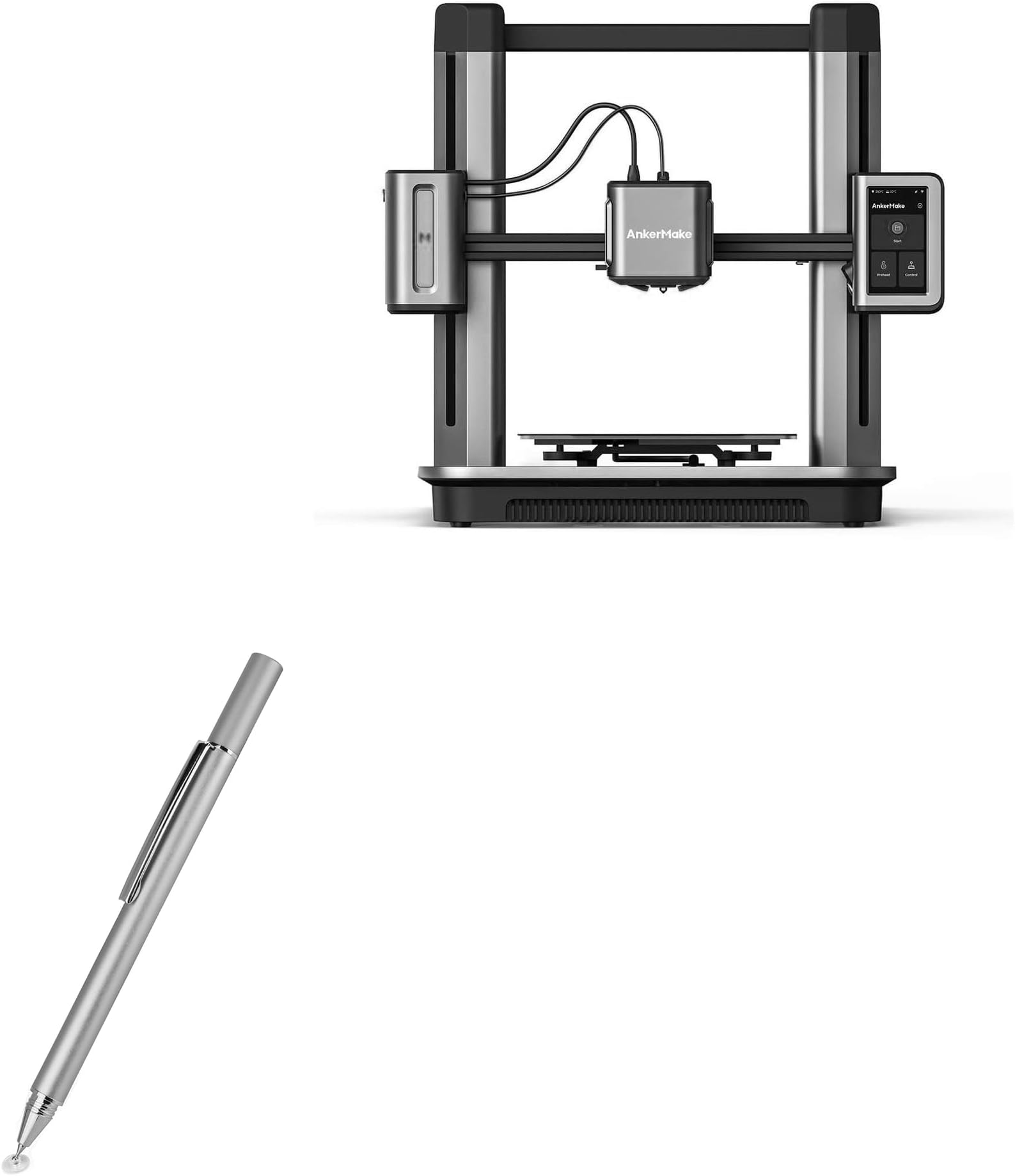 Stylus Pen Compatible with Anker Make M5 3D Printer - FineTouch Capacitive Stylus, Super Precise Stylus Pen - Metallic Silver