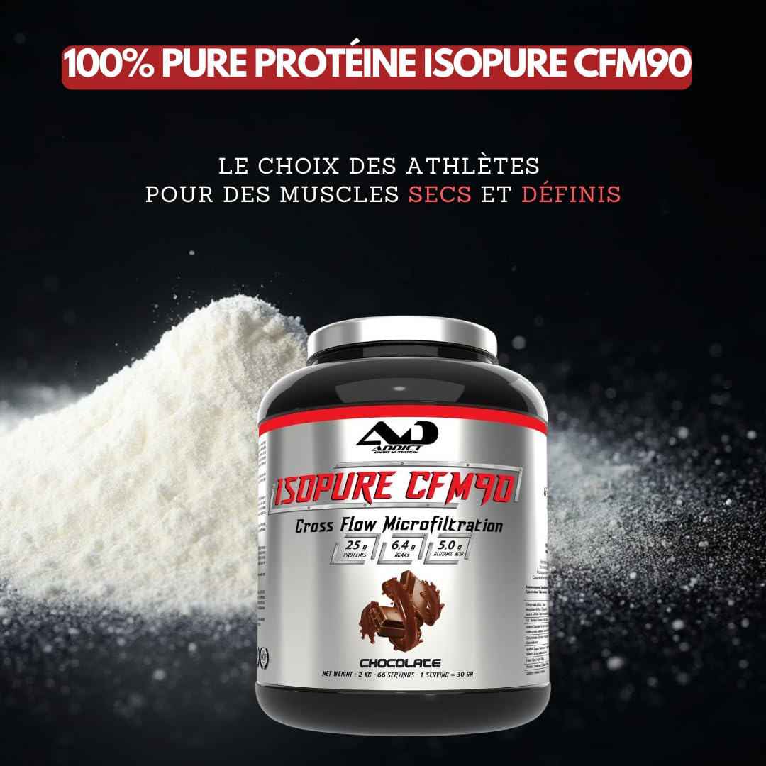 Addict Isopure CFM90 1kg – Proteine Isolate Del Siero Di Latte 88%, Gusto Tiramisù, Senza Aspartame - 2