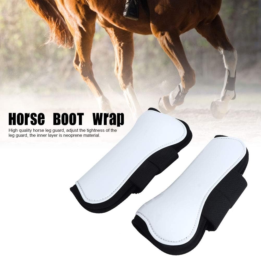 Professional Equestrian Horse Leg Protection High Performance White Horse Leg Boot Wraps Jumping & Training Support Front Leg Guards Premium Horse Leg Supports