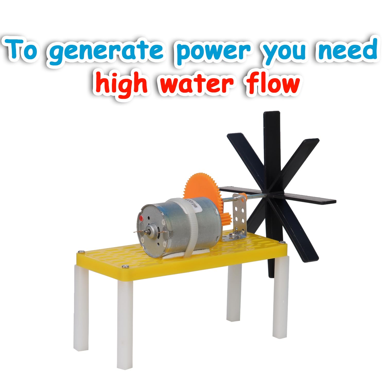 NEXT GEEK Hydroelectric Power Generation DIY Kit Educational Learning Water Wheel Generator Kit 2