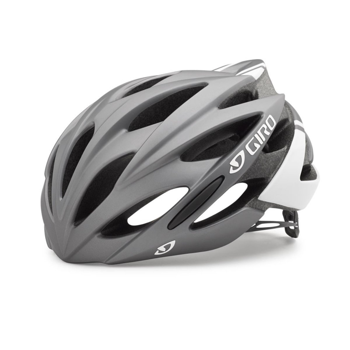 Giro Savant Adult Road Cycling Helmet - Large (59-63 cm), Matte Titanium/White