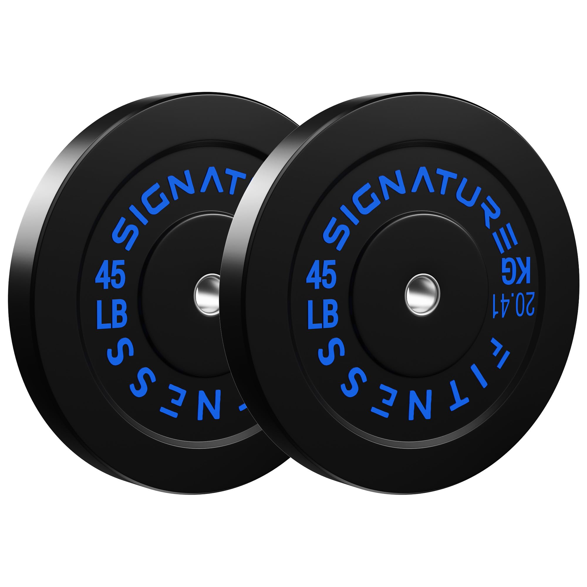 Olympic Bumper Plates 2 inch Hole - 10LB to 55LB Pairs & Sets (Black) | Solid Rubber Weight Plates for CrossFit, Deadlift, Powerlifting & Home Gym