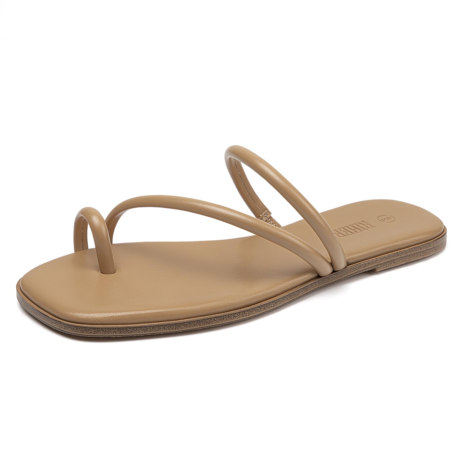 Rihero Women's Square Toe Flat Sandals With Strapp...