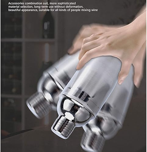 Miniatura 2 de RMENST Juego de coctelera con soporte, kit de barman de acero inoxidable con 10 piezas de acero inoxidable, kit de barman de barra de herramientas