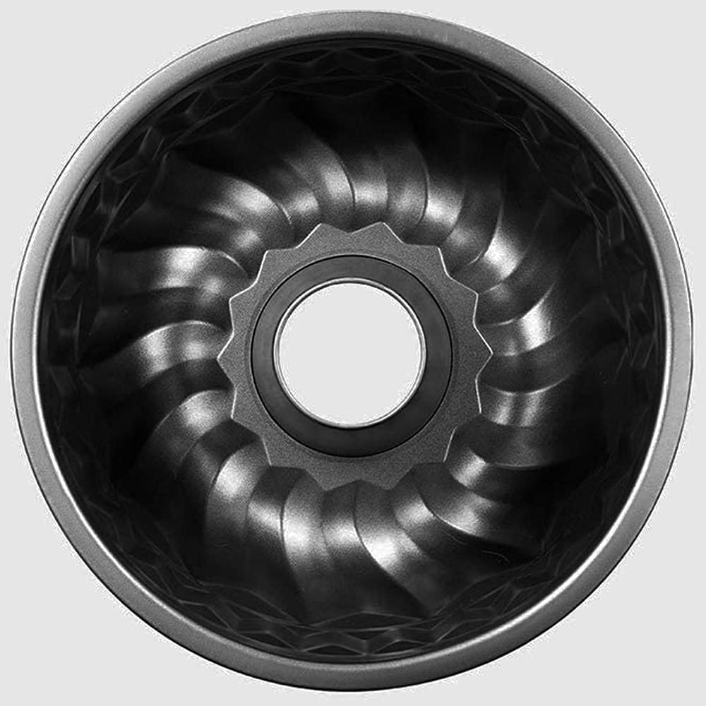 Backform Fiorella mit Röhre 22 cm - Savarin Form - Frankfurter - Kranzform mit Antihaftbeschichtung - Karbonstahl - 22 cm