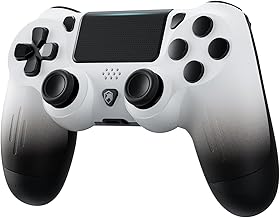 ECHTPower Controller Wireless per PS4, 2024 Nuovo Design Joystick per PS4/Pro/Slim/PC, Doppia Vibrazione, Giroscopio, Batteria da 600mAH, Jack per Cuffie da 3,5mm, Controller Ergonomico e Antiscivolo