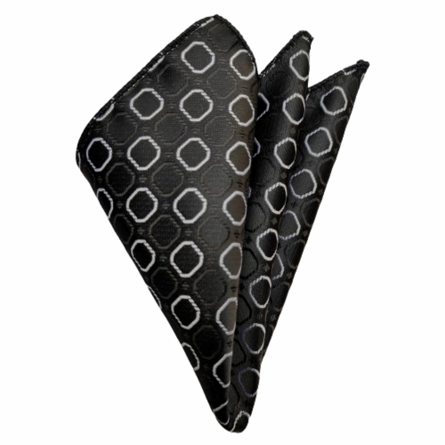 voici France Men's Pocket Square checked paisley design Gold Beige color free size Microfiber fabric-picture-28