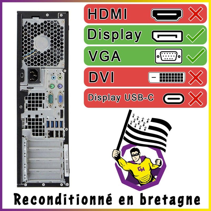 PC HP Compaq Elite 8300 SFF Intel I5-3470 RAM 8GB SDD 240GB W11 WiFi (ricondizionato)