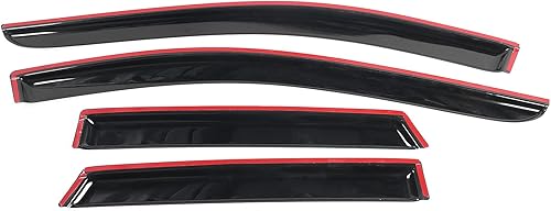 Miniatura 5 de IKON MOTORSPORTS Visera de ventana externa con cinta, compatible con Ford Edge 2007-2014, Lincoln MKX 2007-2015, deflector de aire teñido de humo