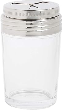 Norpro Shaker Cup Glass Adjustable Pizzeria Style Pepper/Salt/Cheese/Spice 5.25"