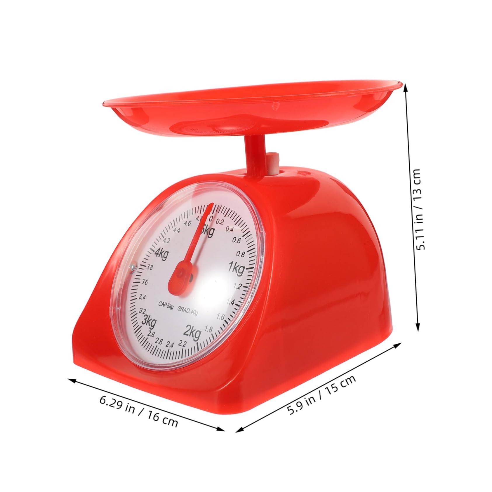 Báscula de Alimentos Multifunción Bandeja, 5kg, Abs | Diseño Creativo, Configuración de Alta Precisión, Lectura Fácil Oscuridad, Antideslizante, Portátil Color Aleatorio